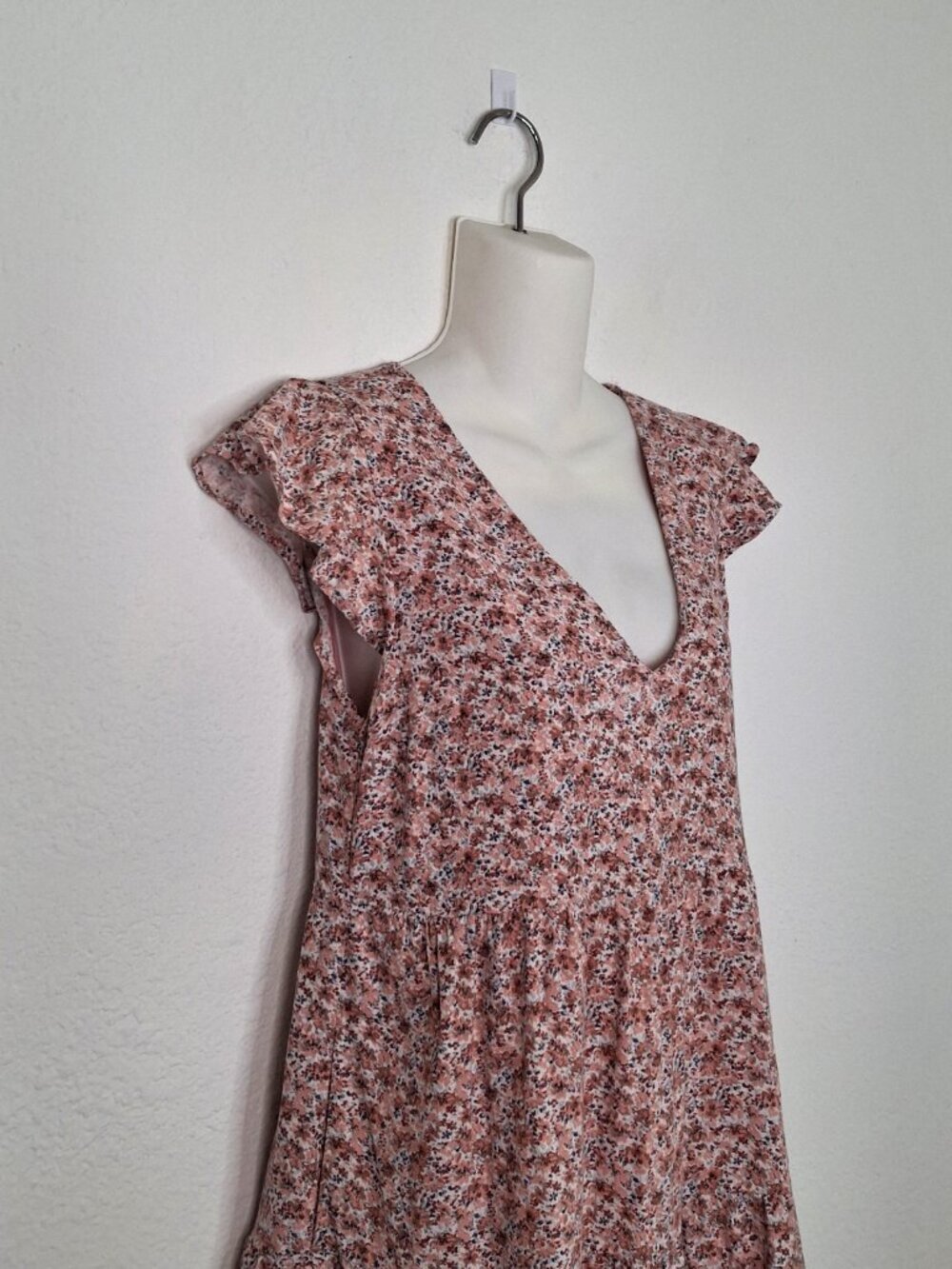 Abercrombie & Fitch Linen Blend Floral Dress Sz XS Sundress Cottagecore Coquette - Picture 4 of 13